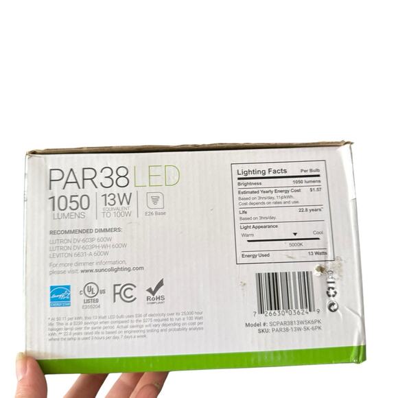 PAR38 LED Flood Light Outdoor Bulb, Waterproof Bright Dimmable, 6000K Daylight 9 - Picture 4 of 8